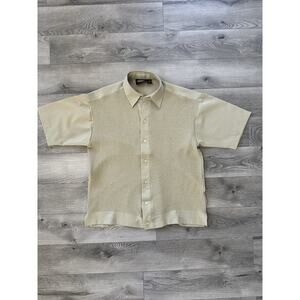 Vintage Henry Valdise Size XL Polyester‎ Short Sleeve Button Front Shirt Retro